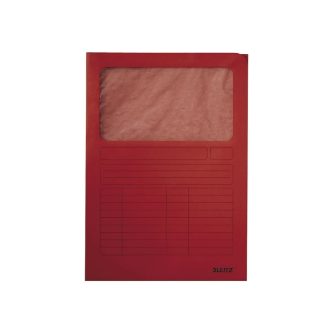 Leitz Opbergmap met venster rood/ds100