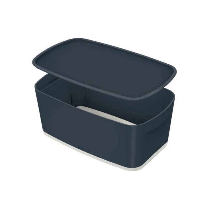 LEITZ MyBox Cosy Opbergdoos met sorteertray Klein Fluweel grijs