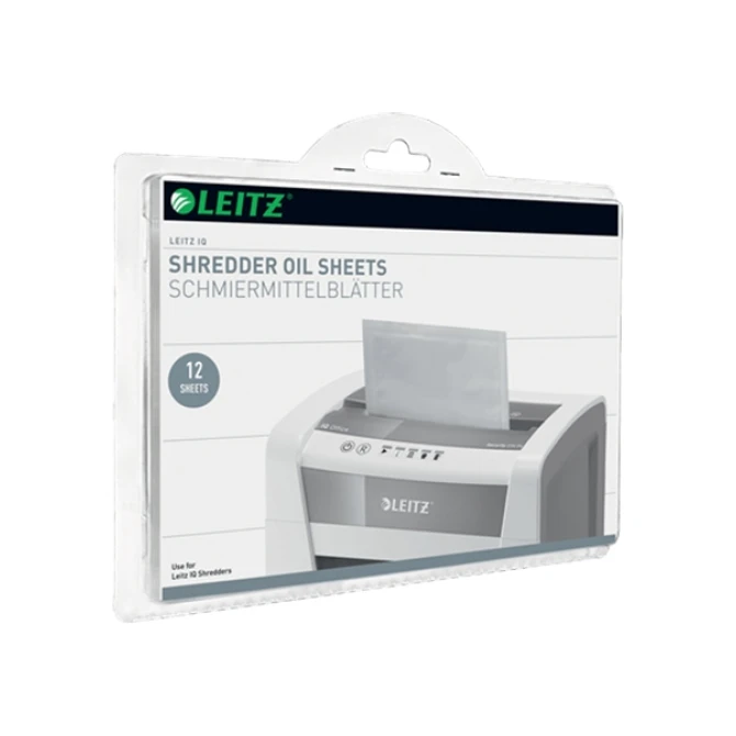 LEITZ Olievellen voor LEITZ papiervernietiger (pak 12 stuks)