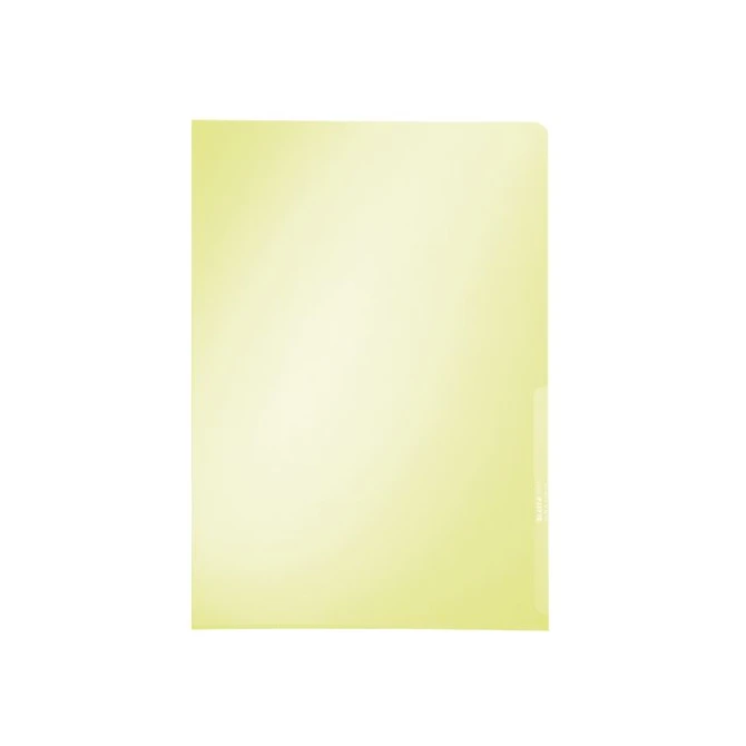 LEITZ Premium Zichtmap L-Model A4 Glad PVC 015 mm Geel (pak 100 stuks) LEITZ Premium Zichtmap L-Model A4 Glad PVC 015 mm Geel (pak 100 stuks)