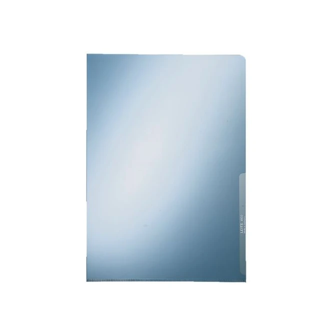 LEITZ Premium Zichtmap L-Model A4 Glad PVC 150 micron Blauw (pak 100 stuks)