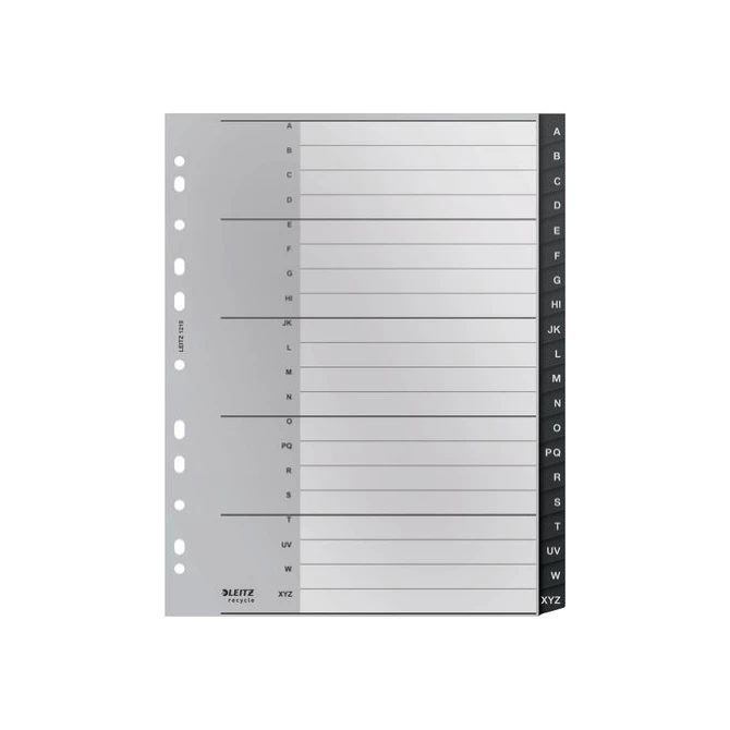 LEITZ Recycle Tabblad PP A4 Maxi A-Z Wit Zwart