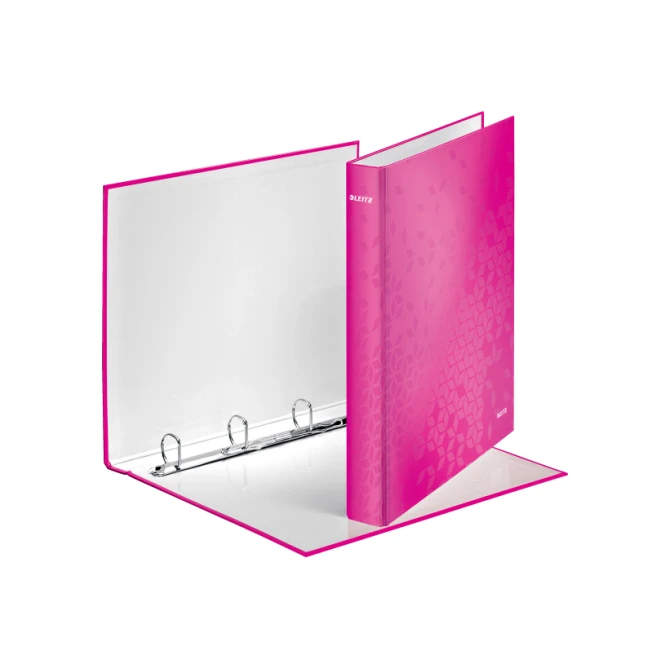 Leitz Ringband WOW A4 4-rings 25mm roze