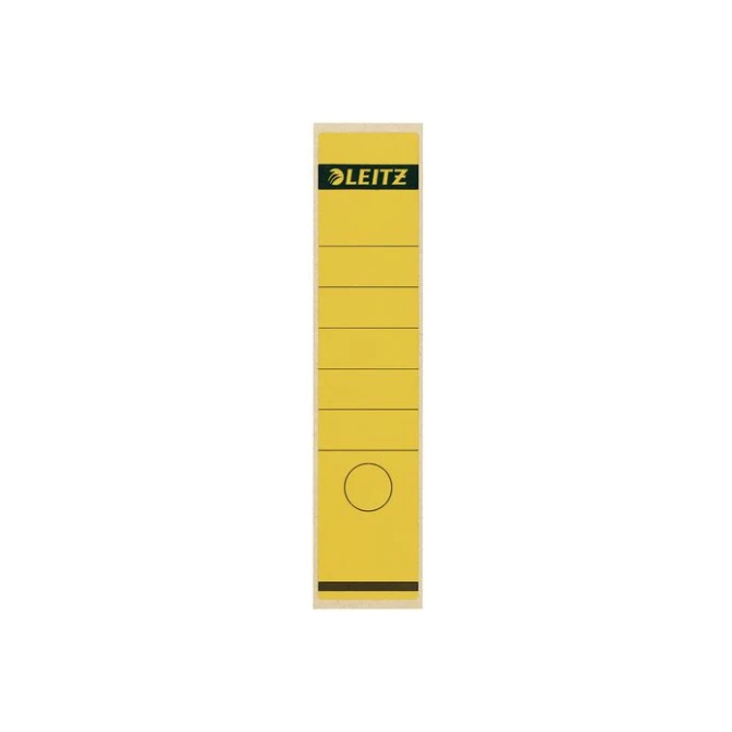 LEITZ Rugetiketten lang zelfklevend Rugbreedte 80 mm 285 x 61 mm geel (pak 10 stuks)