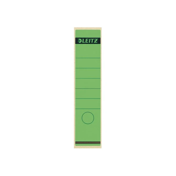 LEITZ Rugetiketten lang zelfklevend Rugbreedte 80 mm 285 x 61 mm groen (pak 10 stuks) LEITZ Rugetiketten lang zelfklevend Rugbreedte 80 mm 285 x 61 mm groen (pak 10 stuks)