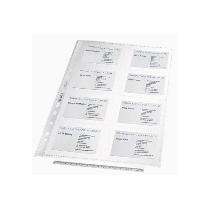 LEITZ Showtas voor visitekaartjes A4 11 rings 8 vaks (pak 10 stuks) LEITZ Showtas voor visitekaartjes A4 11 rings 8 vaks (pak 10 stuks)