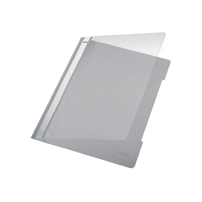 LEITZ Snelhechtmap A4 PVC 250 vel Grijs (doos 25 stuks) LEITZ Snelhechtmap A4 PVC 250 vel Grijs (doos 25 stuks)