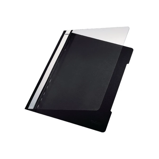 LEITZ Snelhechtmap A4 PVC 250 vel Zwart