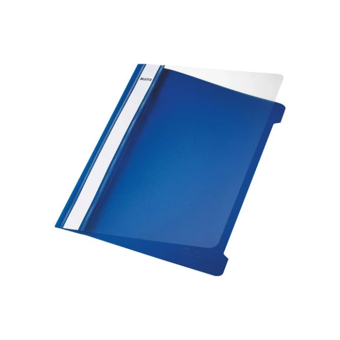 LEITZ Snelhechtmap A5 PVC 250 vel Blauw (pak 25 stuks) LEITZ Snelhechtmap A5 PVC 250 vel Blauw (pak 25 stuks)