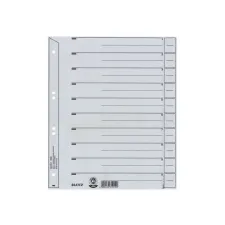 LEITZ Tabbladen A4 200 g/m² Kraftkarton 2- en 4-rings Grijs (pak 100 vel) LEITZ Tabbladen A4 200 g/m² Kraftkarton 2- en 4-rings Grijs (pak 100 vel)