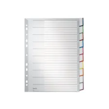 LEITZ Venstertabbladen grijs kunststof 11 rings A4 10 venstertabs