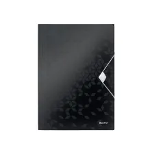 LEITZ WOW 3-Klepsmap A4 150 vel PP Zwart
