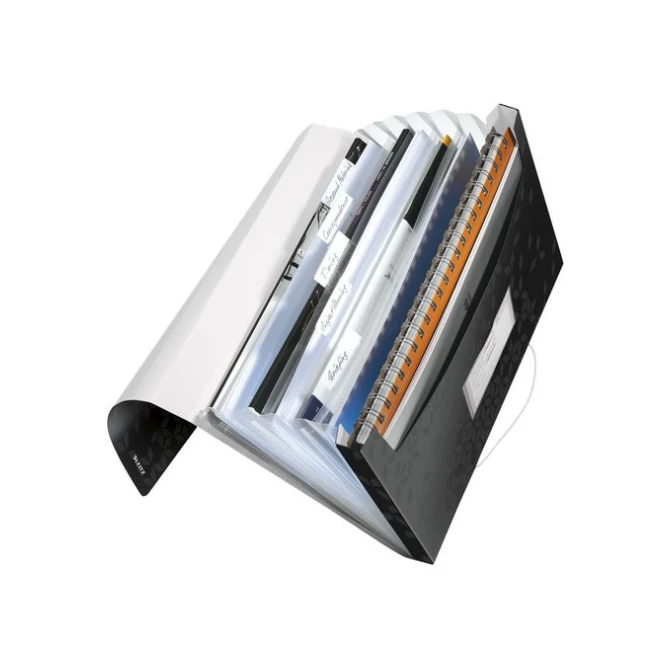 LEITZ WOW Project Sorteermap A4 PP 6 vakken Zwart LEITZ WOW Project Sorteermap A4 PP 6 vakken Zwart