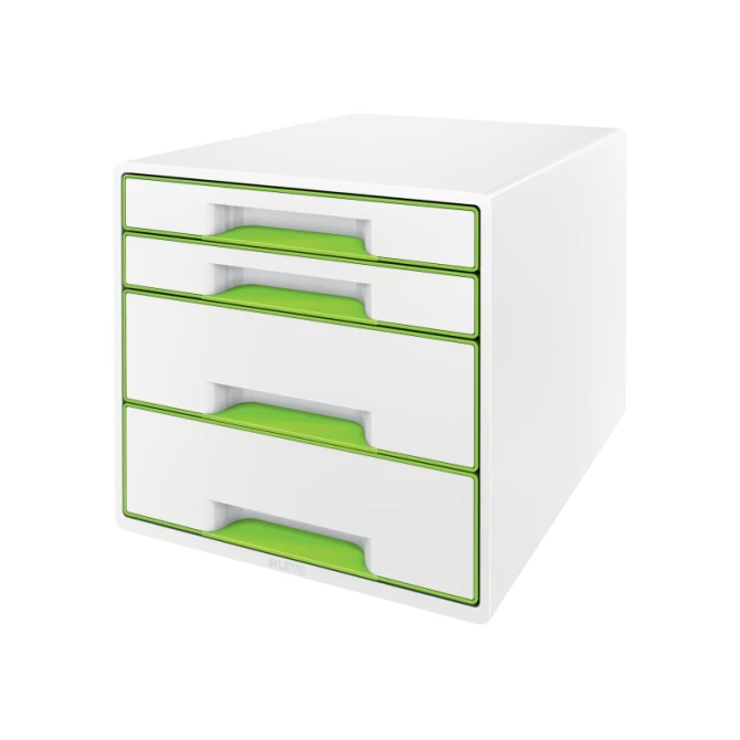 Leitz WOW Cube Ladenblok 4-laden Wit Groen