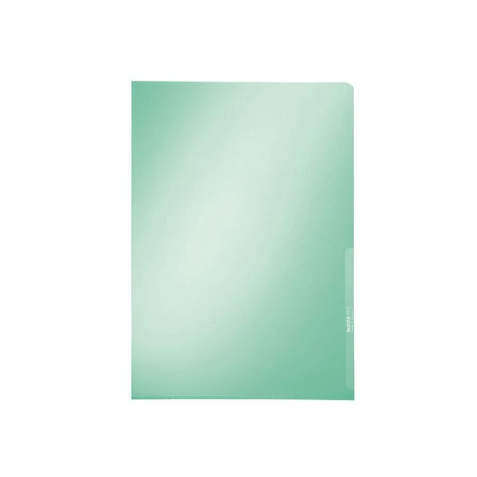 LEITZ Zichtmap L-Model Glad PVC 015 mm Groen (pak 100 stuks) LEITZ Zichtmap L-Model Glad PVC 015 mm Groen (pak 100 stuks)