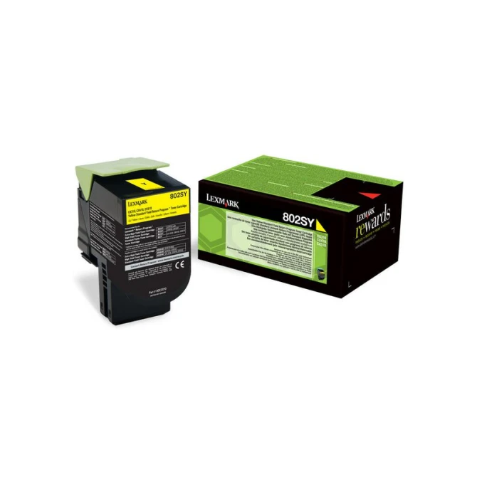 Lexmark 802SY Toner Geel Lexmark 802SY Toner Geel