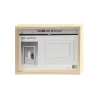 Creotime 3D lijst dubbelzijdig. 22.1 x 30.8 x 4.5 cm. hout en glas