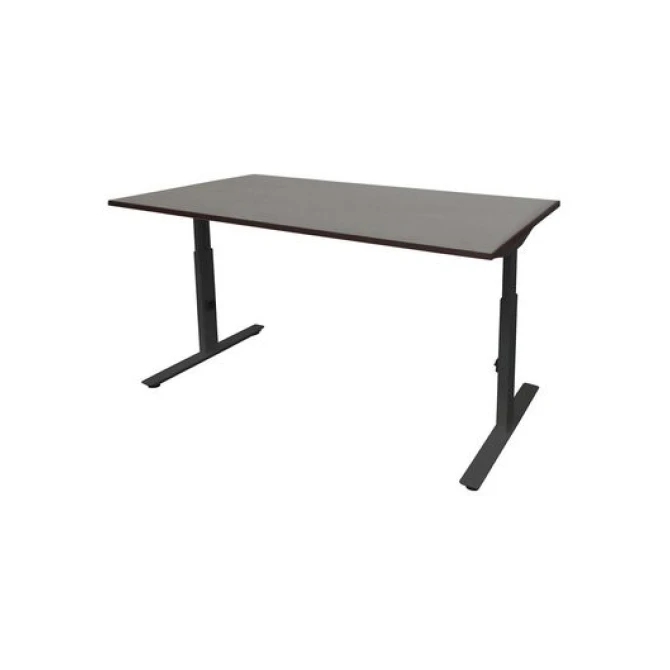 Linesto Plus Verstelbaar Bureau 120 x 80 cm Logan Zwart