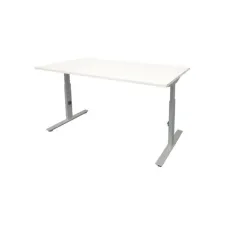 Linesto Plus Verstelbaar Bureau 160 x 80 cm Wit Aluminium Linesto Plus Verstelbaar Bureau 160 x 80 cm Wit Aluminium