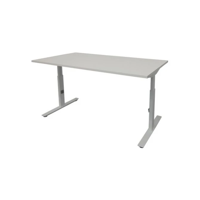 Linesto Plus Verstelbaar Bureau 180 x 80 cm Lichtgrijs Aluminium