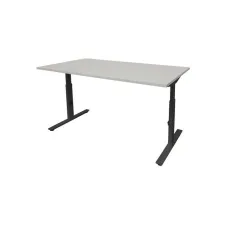Linesto Plus Verstelbaar Bureau 180 x 80 cm Lichtgrijs Zwart Linesto Plus Verstelbaar Bureau 180 x 80 cm Lichtgrijs Zwart