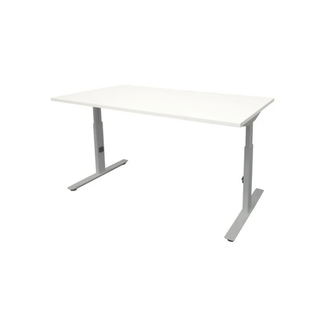 Linesto Plus Verstelbaar Bureau 180 x 80 cm Wit Aluminium