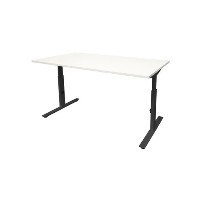Linesto Plus Verstelbaar Bureau 180 x 90 cm Wit Zwart Linesto Plus Verstelbaar Bureau 180 x 90 cm Wit Zwart
