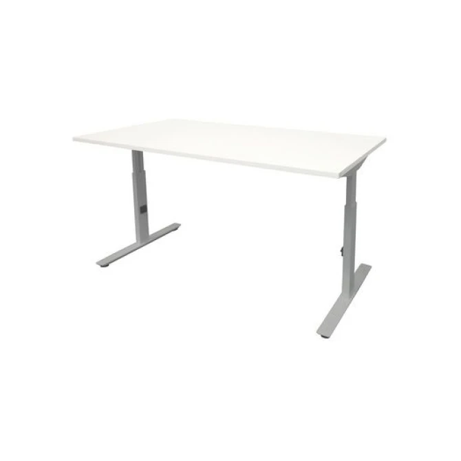 Linesto Plus Verstelbaar Bureau 200 x 80 cm Wit Aluminium Linesto Plus Verstelbaar Bureau 200 x 80 cm Wit Aluminium