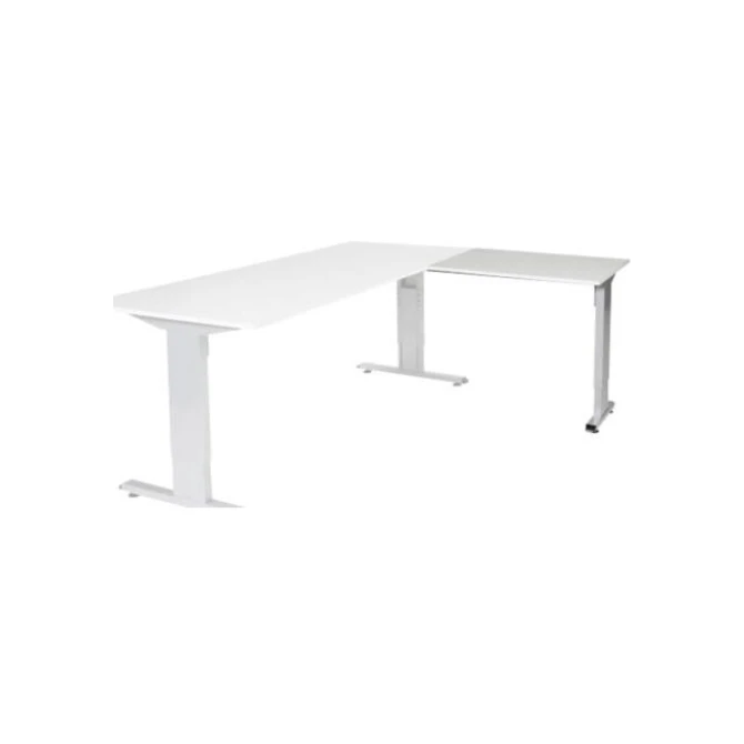 Schaffenburg Linesto Plus Verstelbare Aanbouwtafel. 80 x 60 cm. Lichtgrijs. Aluminium