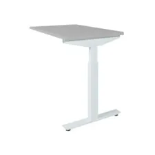 Linesto Plus Verstelbare Aanbouwtafel 80 x 60 cm Lichtgrijs Wit