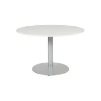 Linesto Ronde Vergadertafel 120 cm Grijs Aluminium