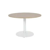 Linesto Ronde Vergadertafel 120 cm Havana Wit