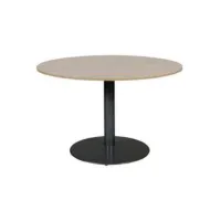 Linesto Ronde Vergadertafel 120 cm Havana Zwart