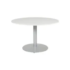 Linesto Ronde Vergadertafel 120 cm Wit Aluminium