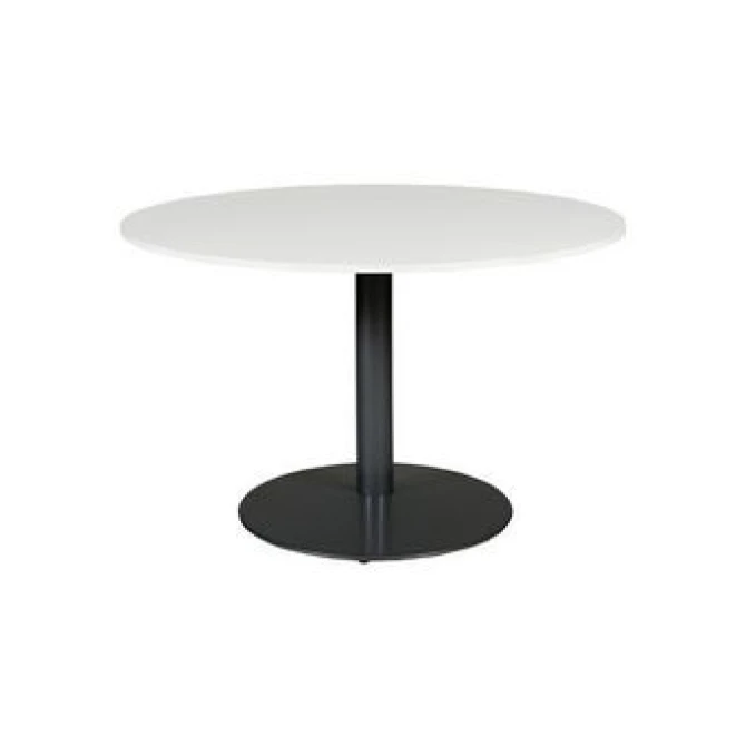 Linesto Ronde Vergadertafel 120 cm Wit Zwart