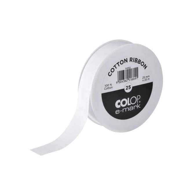 Lint Colop e-mark 25mm katoen/rol25m