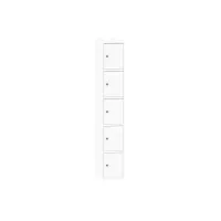 Ceha Lockerkast 1 x 5 deurs 40 cm Wit/Wit