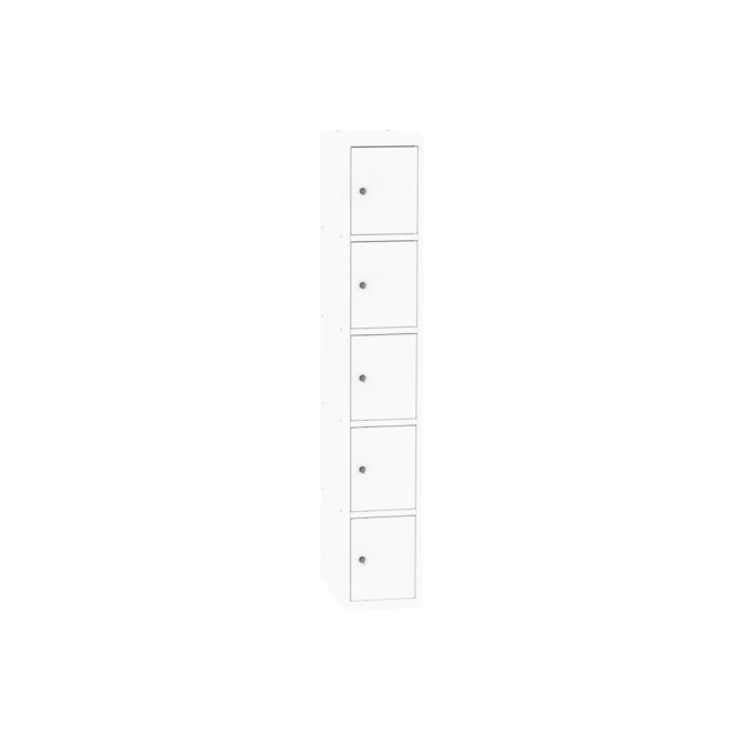Ceha Lockerkast 1 x 5 deurs 40 cm Wit/Wit Ceha Lockerkast 1 x 5 deurs 40 cm Wit/Wit
