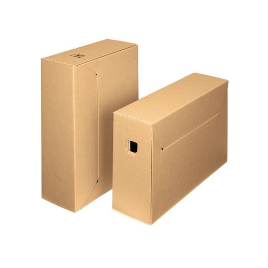 Loeffs Patent Citybox Archiefdoos Karton 260 x 115 x 390 Bruin (pak 50 stuks)