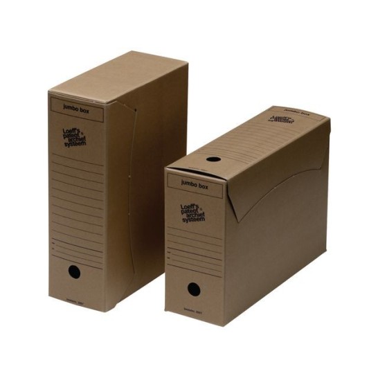 Loeffs Patent Jumbo Box Archiefdoos Karton 255 x 115 x 370 mm Bruin (pak 25 stuks)