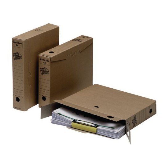 Loeffs Patent Space Box Archiefdoos Karton 240 x 60 x 320 mm Bruin (doos 50 stuks)
