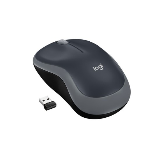 Logitech M185 draadloze muis. optische tracking. USB nano-ontvanger. zwart/grijs (Mac. pc)