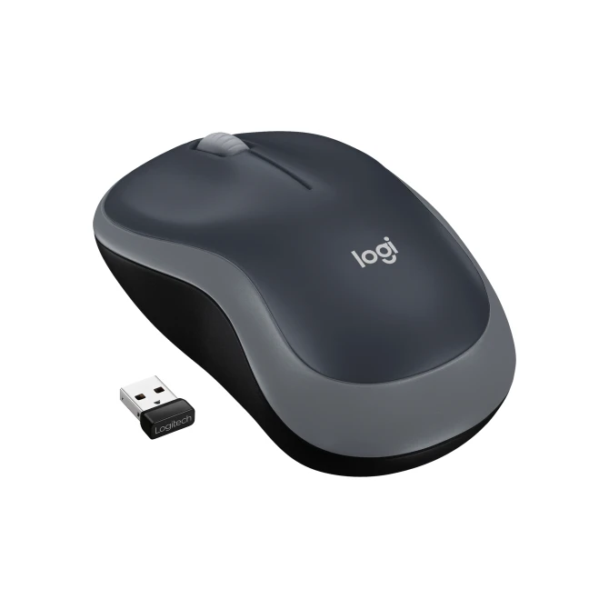 Logitech M185 draadloze muis optische tracking USB nano-ontvanger zwart/grijs (Mac pc)