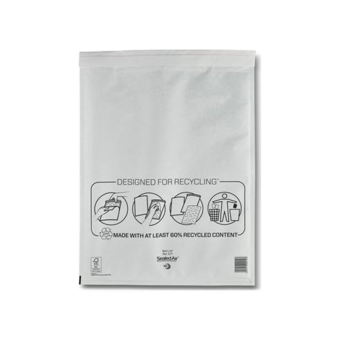 MAIL LITE® Luchtkussenenvelop nr 20 470 x 350 mm Kraftpapier Wit (doos 50 stuks) MAIL LITE® Luchtkussenenvelop nr 20 470 x 350 mm Kraftpapier Wit (doos 50 stuks)
