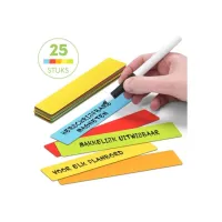 2DOBOARD Magneet 150x25mm herschrijfbaar ass (pak 25 stuks)