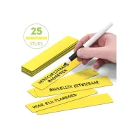 2DOBOARD Magneet 150x25mm herschrijfbaar geel (pak 25 stuks)
