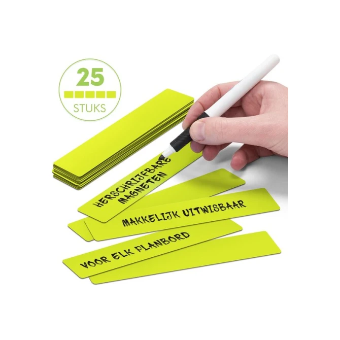 2DOBOARD Magneet 150x25mm herschrijfbaar groen (pak 25 stuks)