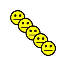 2DOBOARD Magneet 25mm smiley geel (pak 5 stuks)