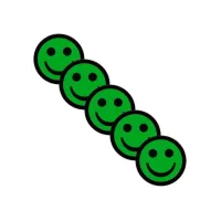 2DOBOARD Magneet 25mm smiley groen (pak 5 stuks)