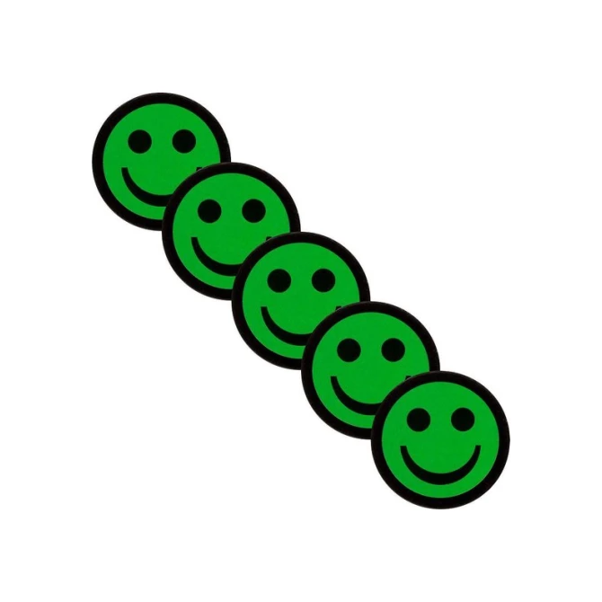 2DOBOARD Magneet 25mm smiley groen (pak 5 stuks)